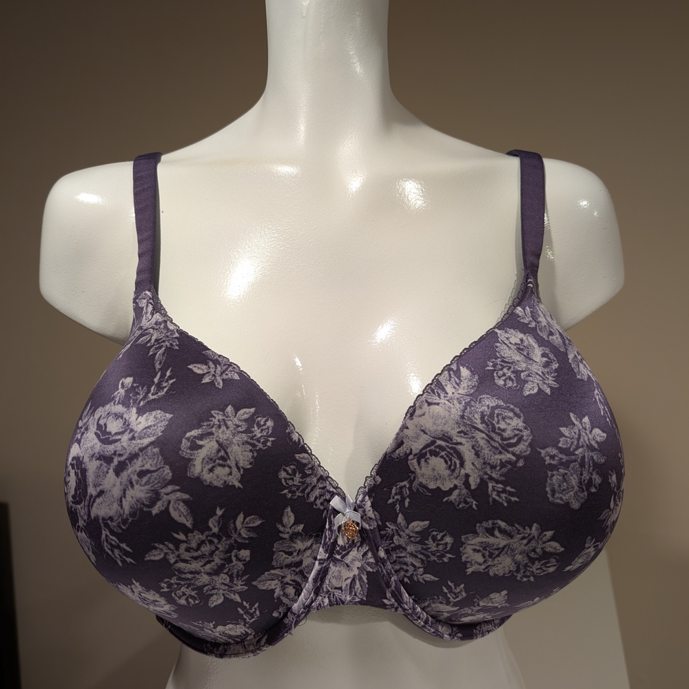 Victoria's Secret Purple Floral Full-Coverage Bra